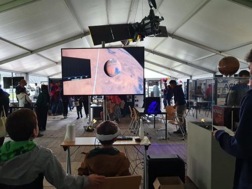 Réalité virtuelle stand dédié à Mars.