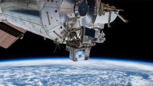 Columbus module ASIM in its new location