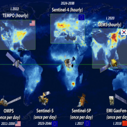 World map validation atmosphere data sentinel5P