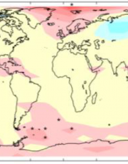 Carte mondiale changements à long terme de l'ozone stratosphérique