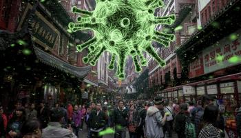 Illustration de la pandémie du virus corona en Chine.