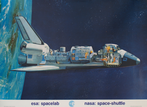 Spacelab in space shuttle